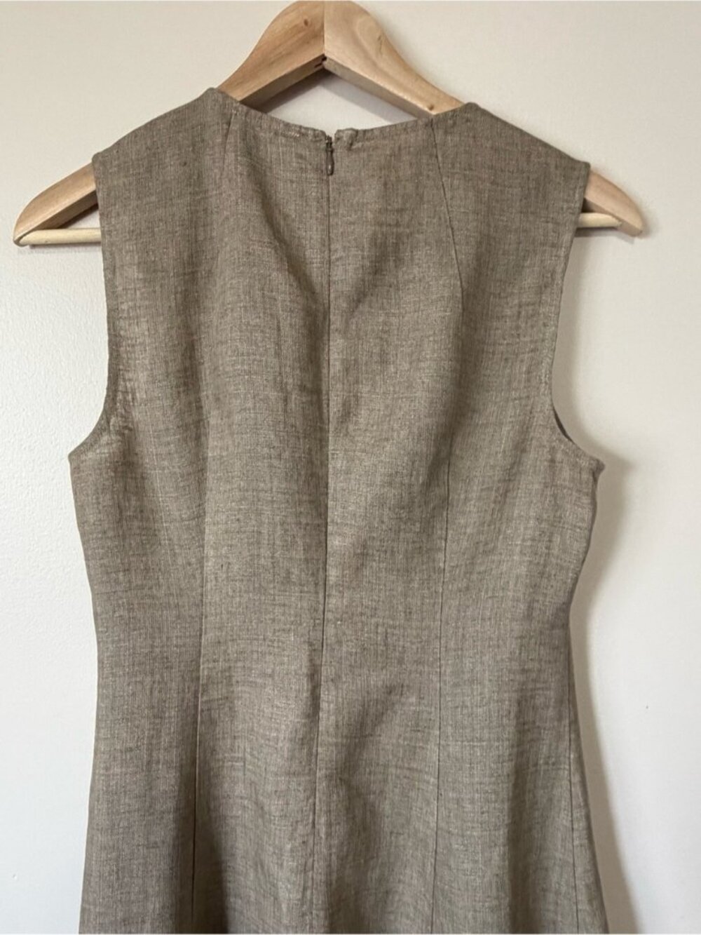 NEW Reformation Cecilia Linen Sleeveless Maxi Dress Dark Oatmeal Tan | US 4 UK 8 - Picture 9 of 14